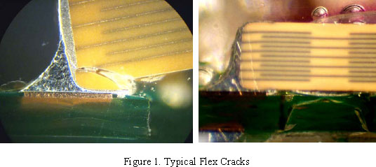 typical flex cracks